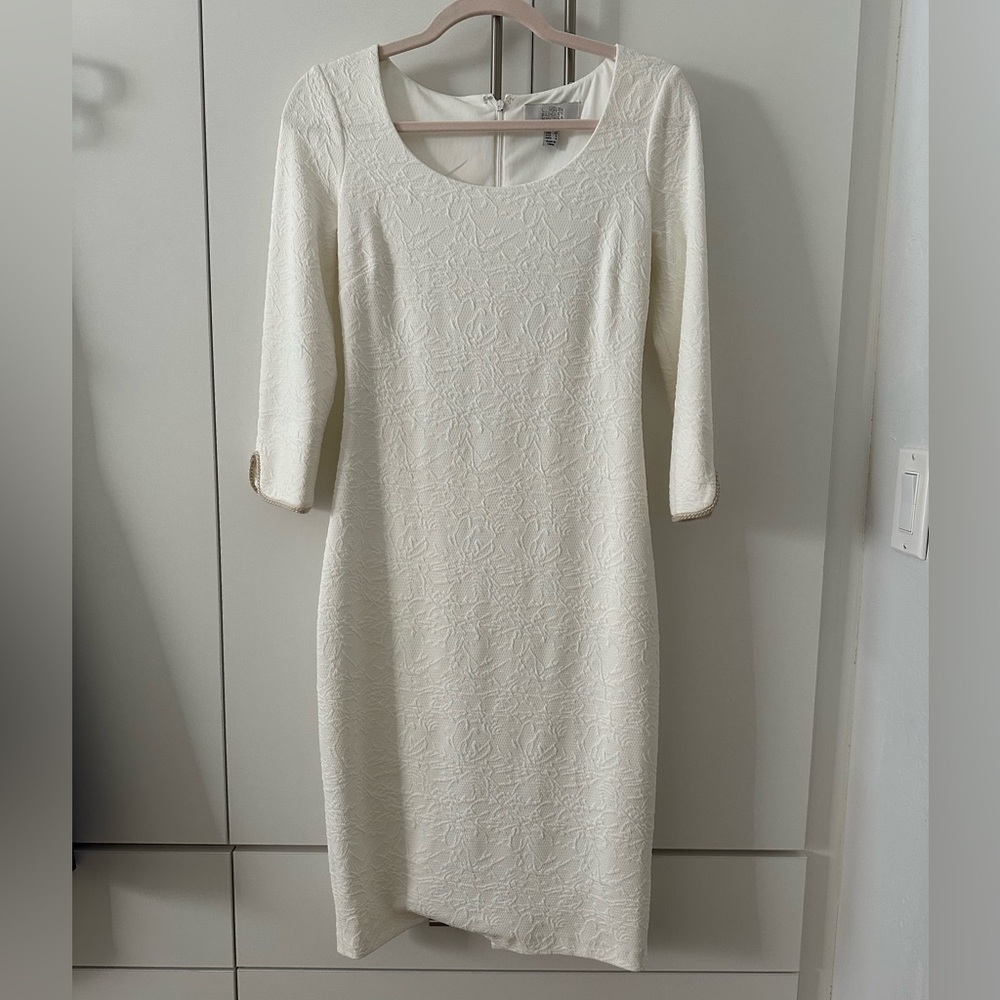 Belle badgley mischka white cocktail dress